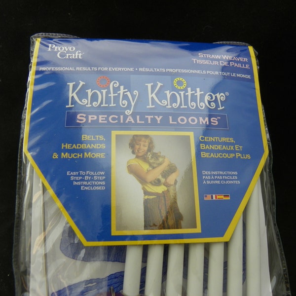 Knifty Knitter Loom, Straw Weaver, Loom to Make Belts, Headbands, Instructions Included, New In Package