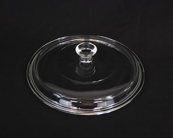 Glass Lid Vintage Crock Pot Lid Replacement Lid Clear Glass Round