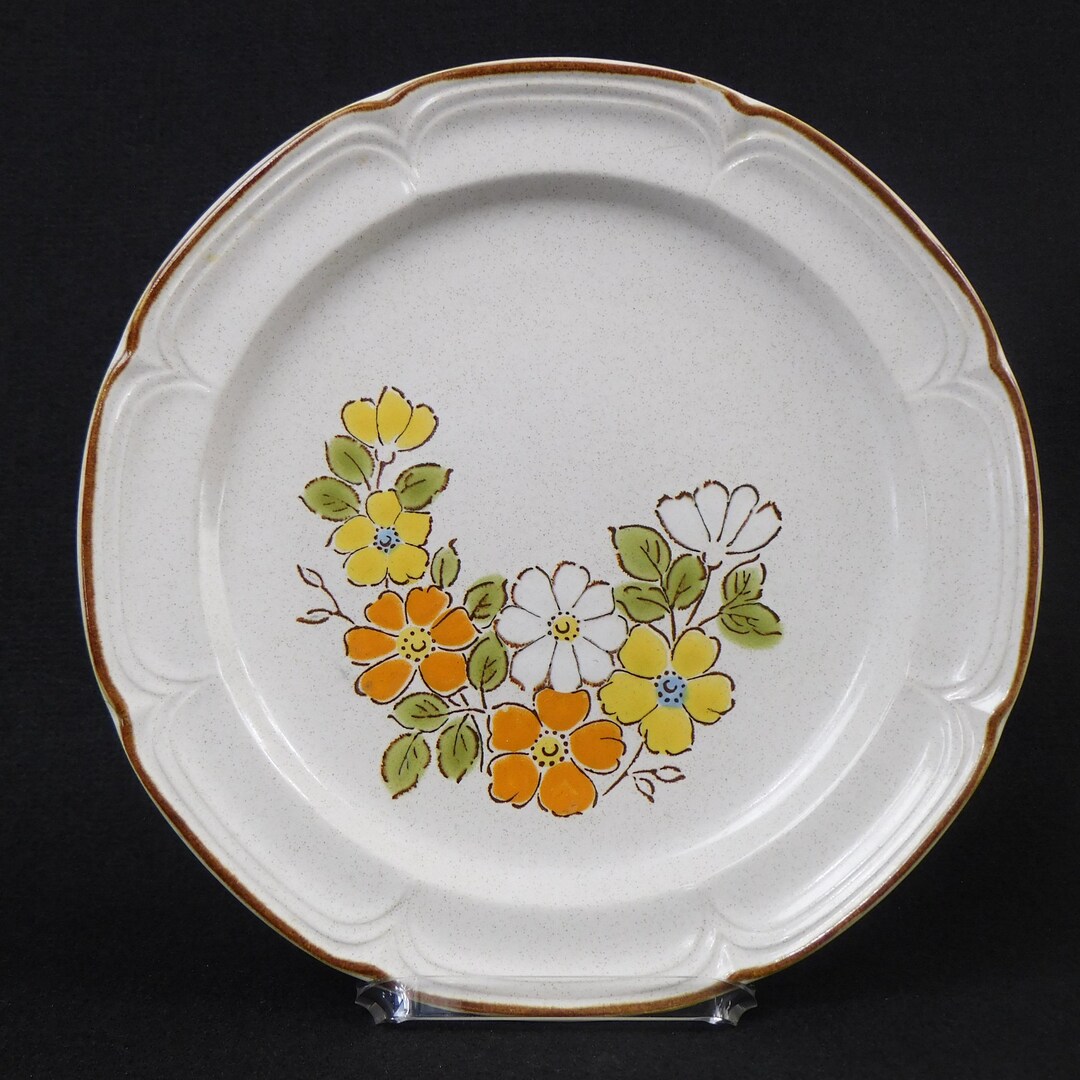 Vintage Baroque Hearthside Stoneware Set of 2 Spring Garden Dinner ...