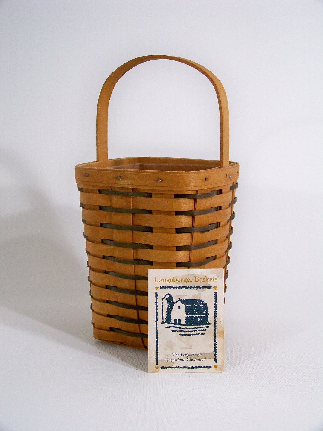 Vintage Longaberger Basket, Large Peg Basket, Heartland Collection