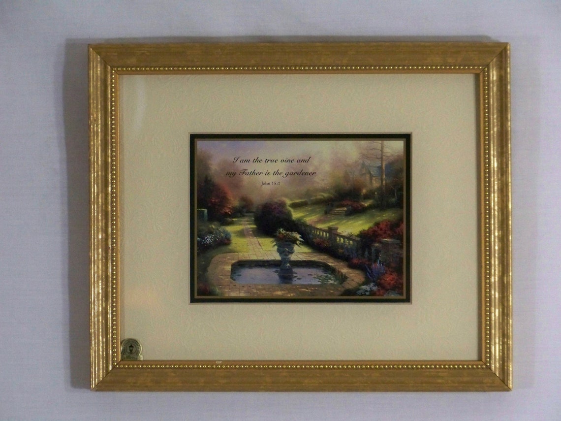 Thomas Kinkade Garten jenseits Herbst Gate gerahmt Druck | Etsy