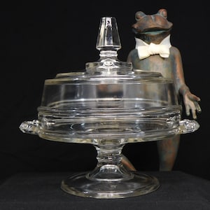 Vintage Domed Pedestal Stand, Bon Bon Cookie Stand, Butter Dish, Horderves, Cheese Dish, Cheese Ball Server, Small Footed Dessert Plate