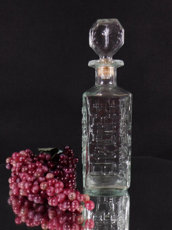 Vintage License Plate Decanter Walker Deluxe Bourbon Bottle Etsy