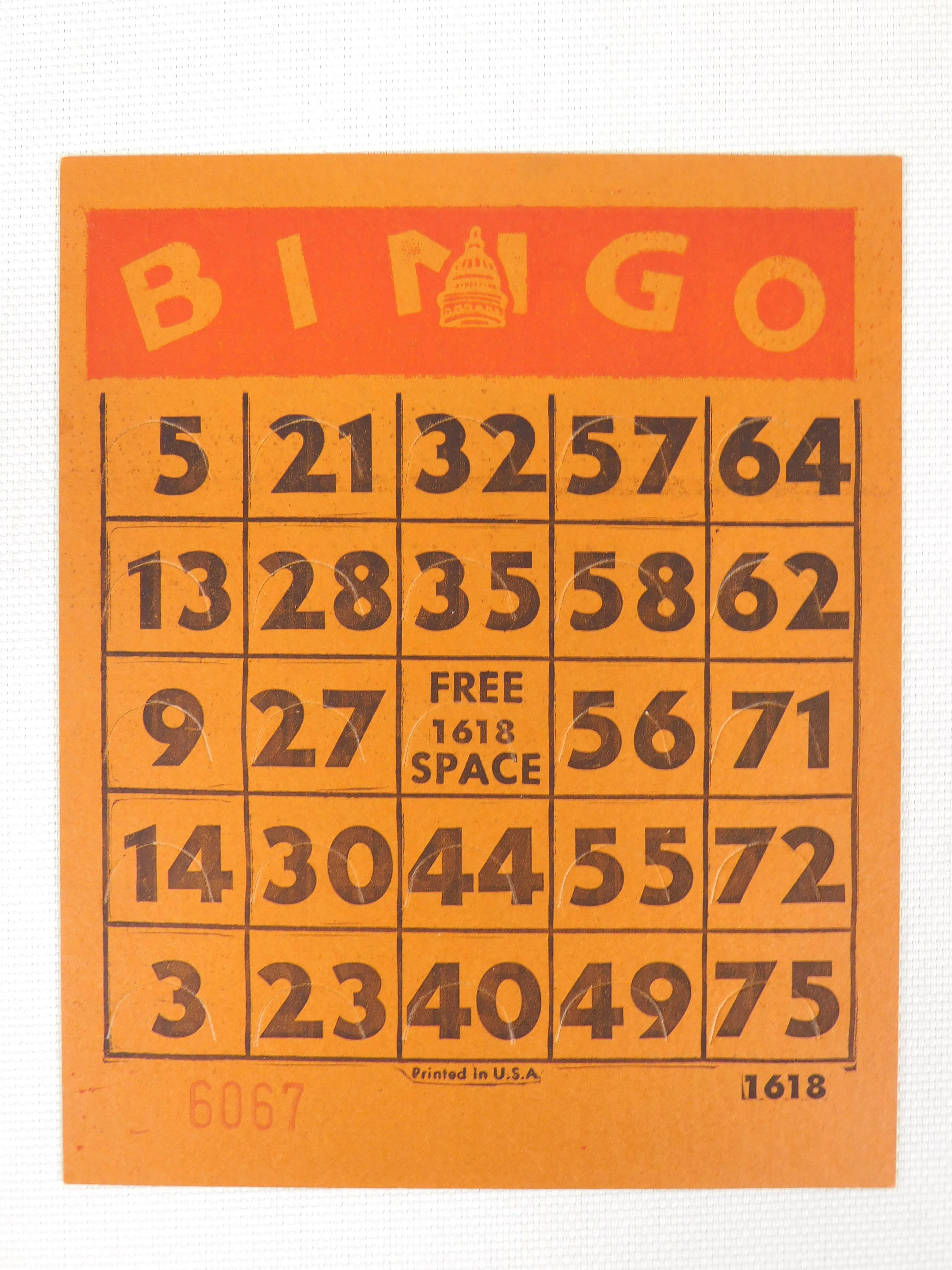 Vintage BINGO Cards Set of 10 Cards Orange and Red BINGO Etsy UK