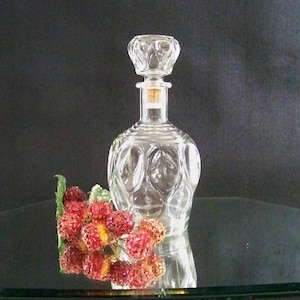 Vintage Liquor Bottle Decanter Clear Glass Decanter Whiskey Bottle Barware Liquor Dispenser
