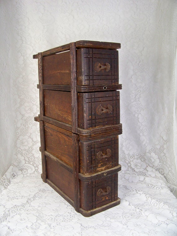 Vintage Sewing Drawers Cabinet Singer With Frames