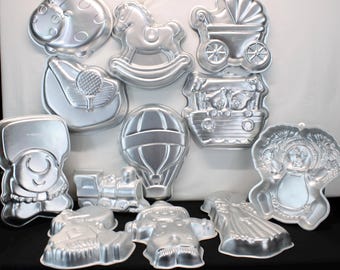 Vintage Wilton Cake Pans – Your Choice – Retro Novelty Character, Animal, Baby Shower, Holiday and Birthday Baking Molds