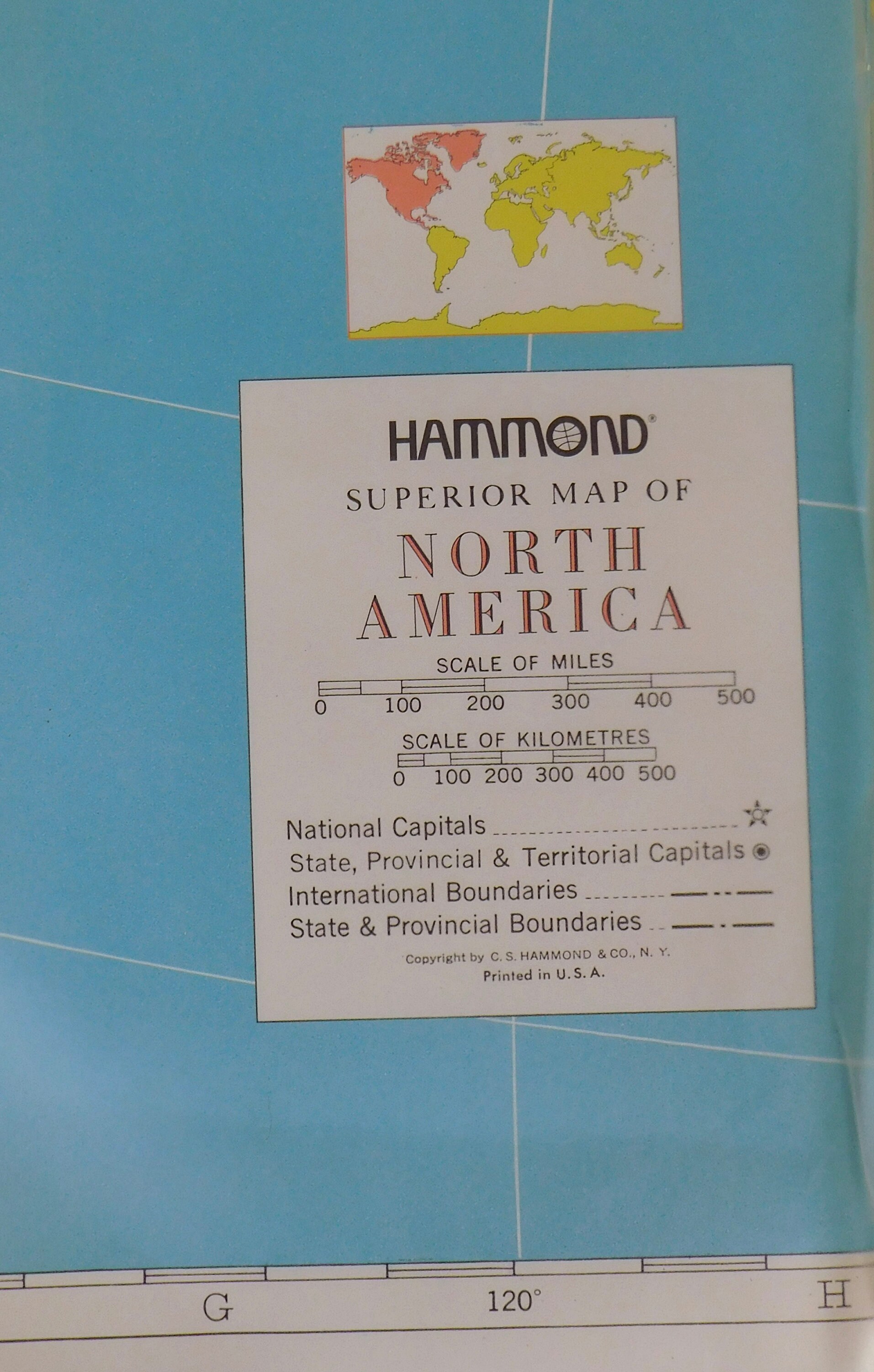 Hammond Maps of the World Eight Full Size 25 X 38 Etsy