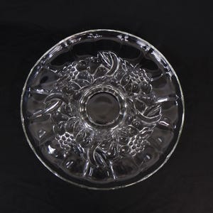 Cake Serving Plate 13&quot; Pedestal Indiana Glass Fruit Garland Pattern