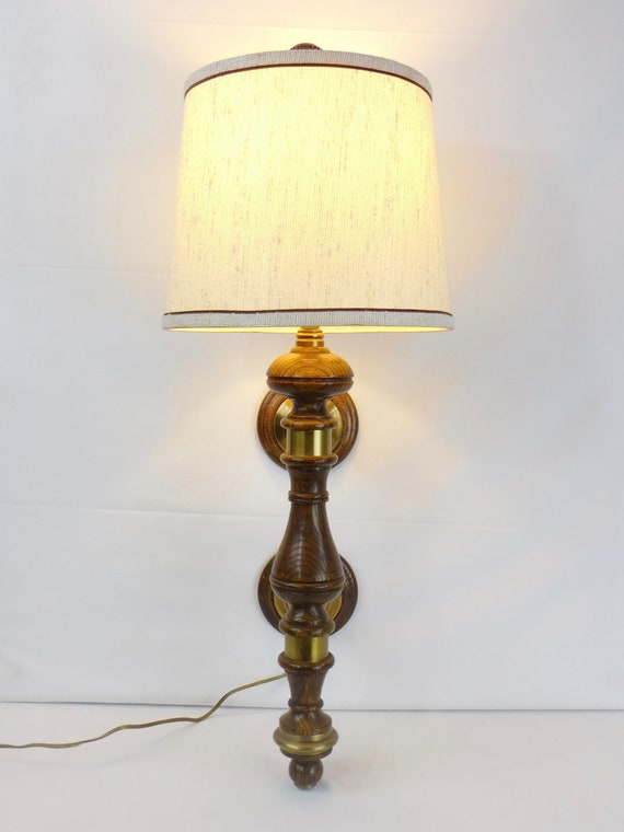 Wooden torch lamp deals
