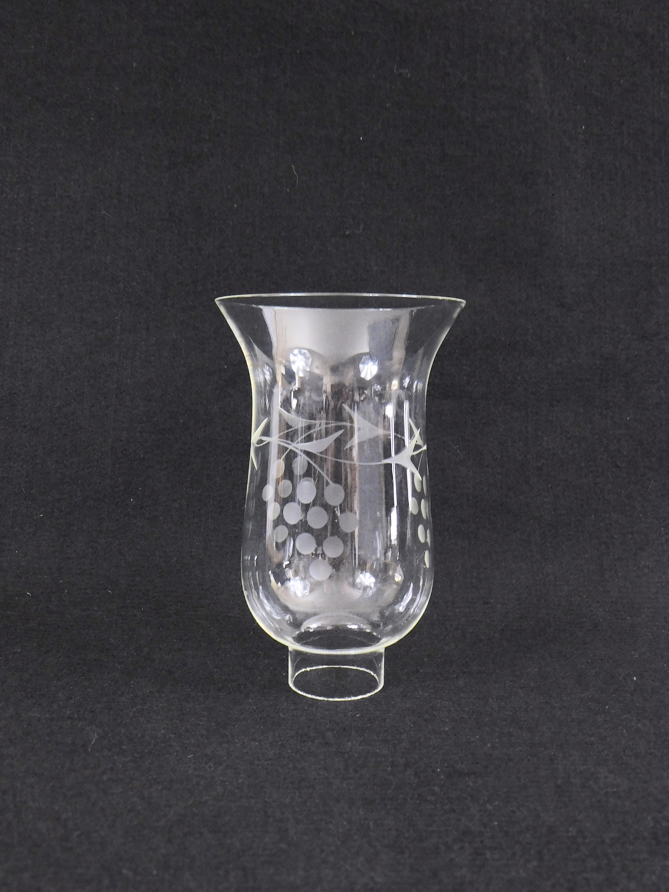 Glass Hurricane Shade Chimney Shade Etched Glass Candle Shade Replacement Shade Oil Lamp Shade Glass Lamp Shade Glass Globe