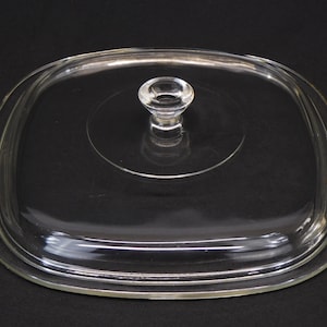 Glass Lid Vintage Pyrex P 9 C 1 Clear Glass Casserole Dish Lid Square Replacement Lid