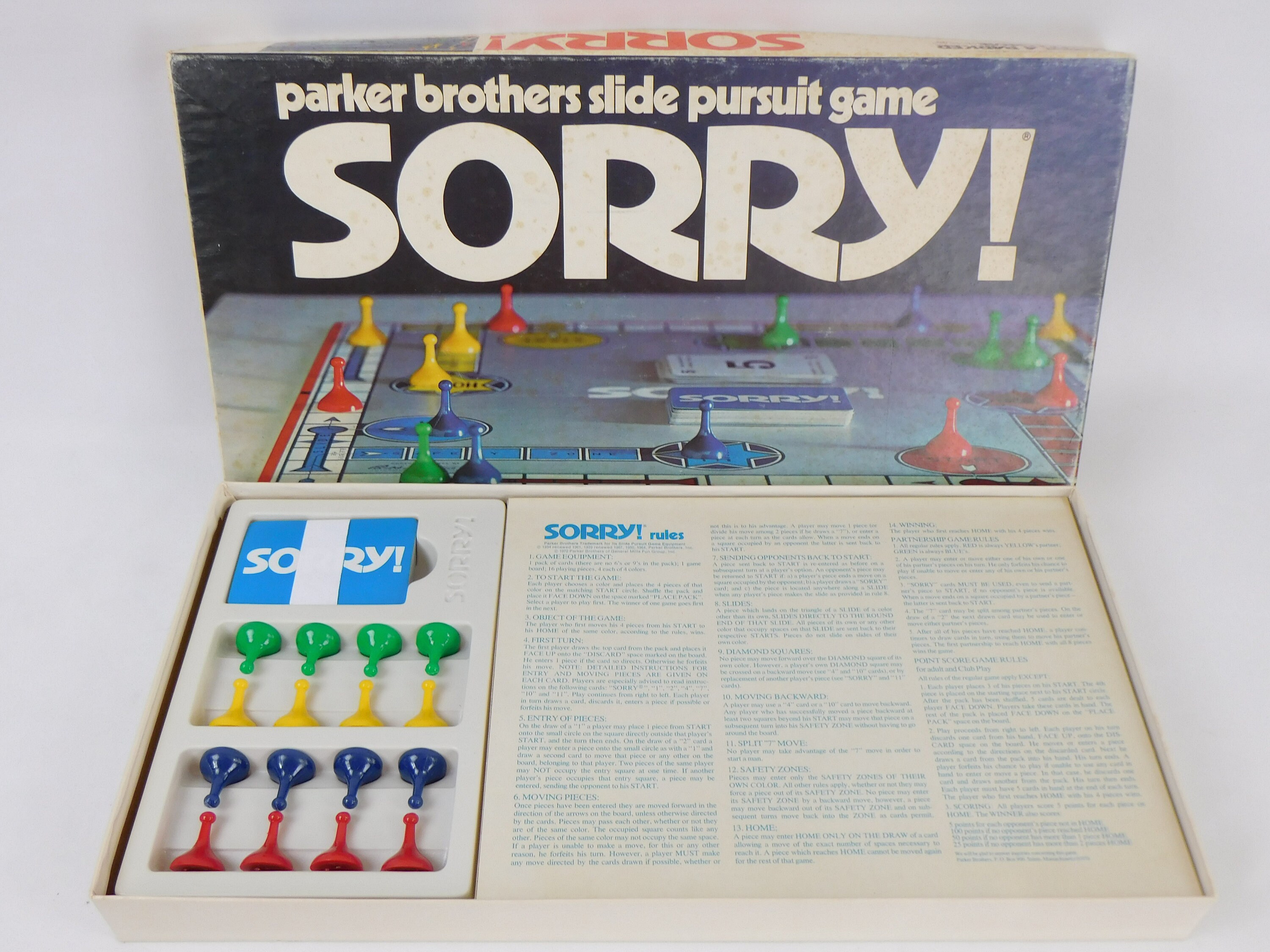 Sorry Parker Brothers Slide Pursuit Game 1972 Vintage - Etsy Österreich
