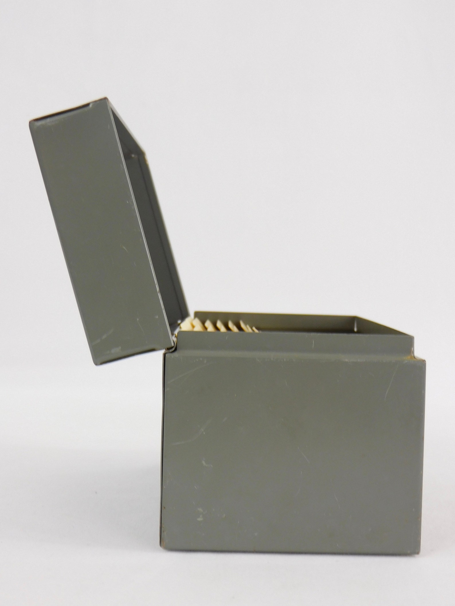 Vintage GWS 533 Metal 3 X 5 Index Card File Box Hinged Lid - Etsy