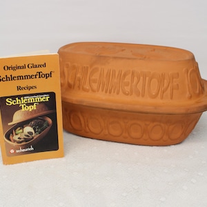 Vintage Terracotta Chicken Roaster Schlemmertopf Scheurich-Keramik W. Germany #836 Clay Cooker.