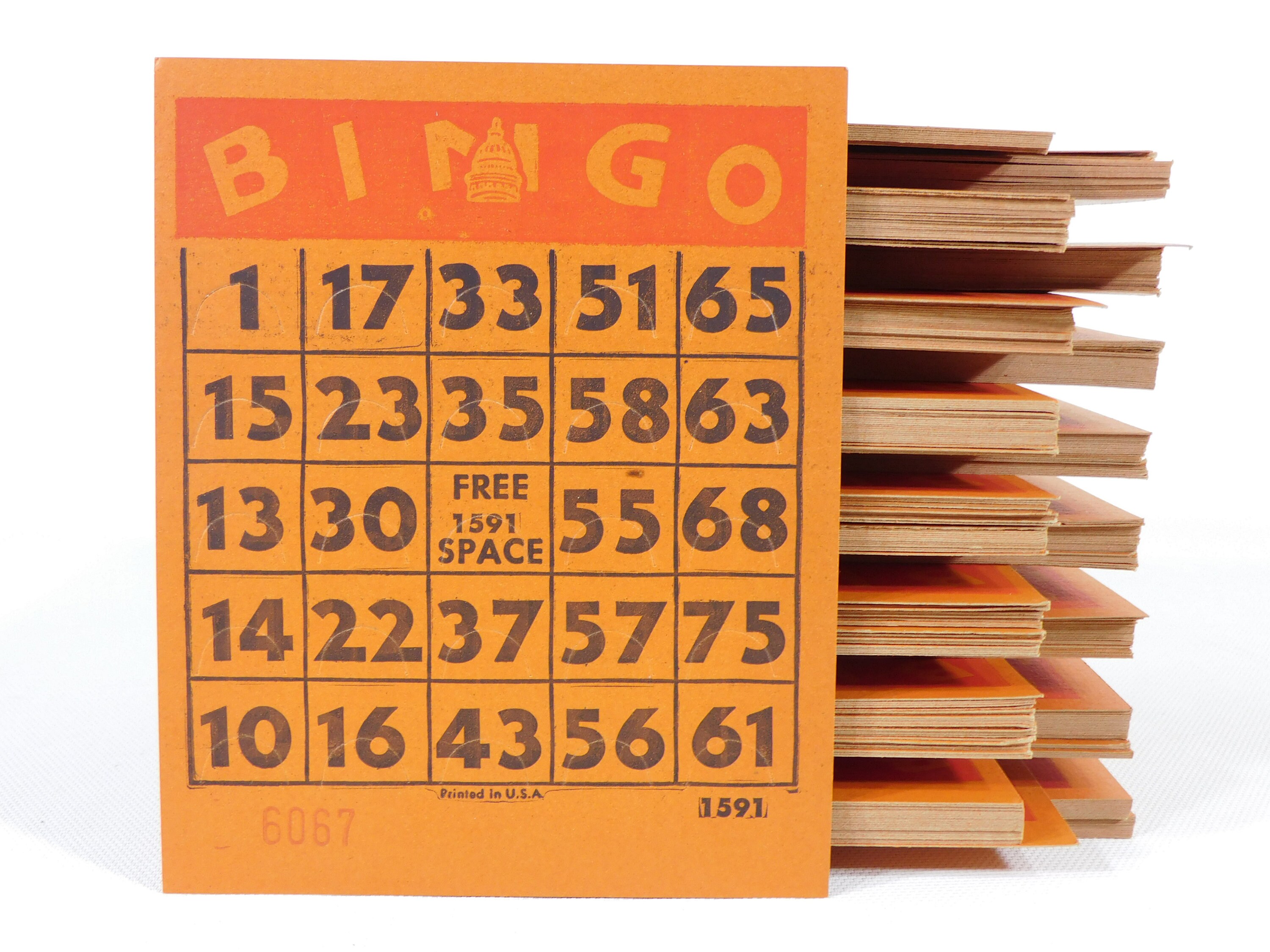 Capitol BINGO Cards Set of 10 Cards Orange and Red BINGO Etsy