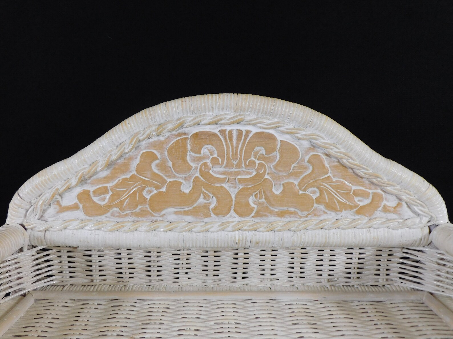 Vintage Wicker Shelf Two Tier Shelf White Wicker Rattan - Etsy