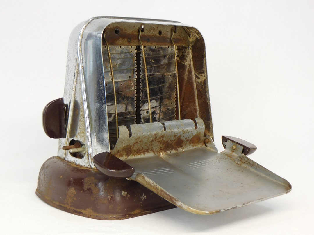 Vintage Electric Toaster, Drop Down Sides, Aged NON WORKING 1935 PATENT