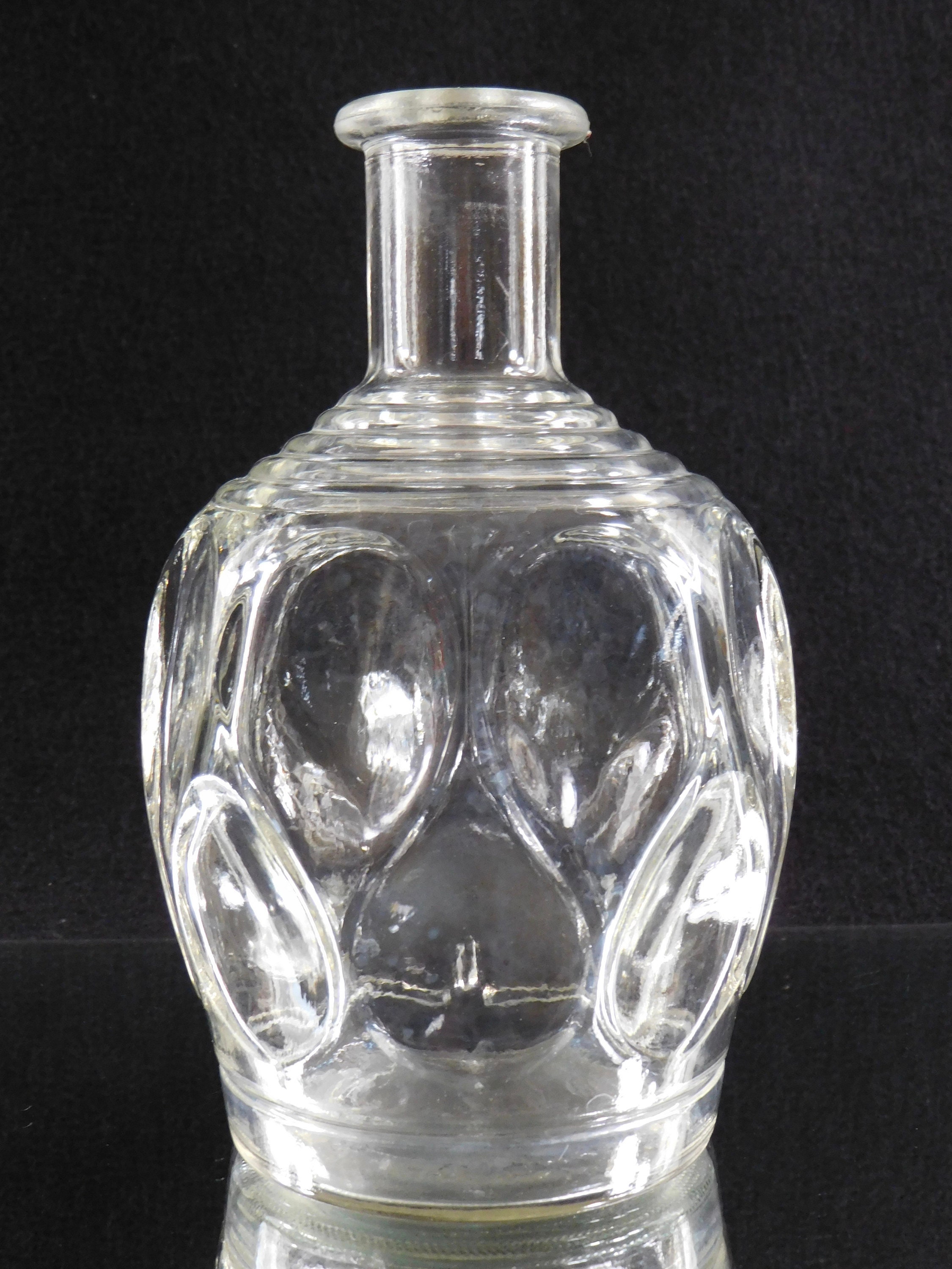 Vintage Liquor Bottle Decanter Clear Glass Decanter Whiskey Etsy