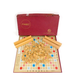 Scrabble Crossword Game, Vintage 1953 Selchow & Righter Co.