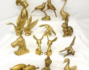 Brass Animals Wildlife Collectible Brass Figurine Animal Statue YOUR CHOIC