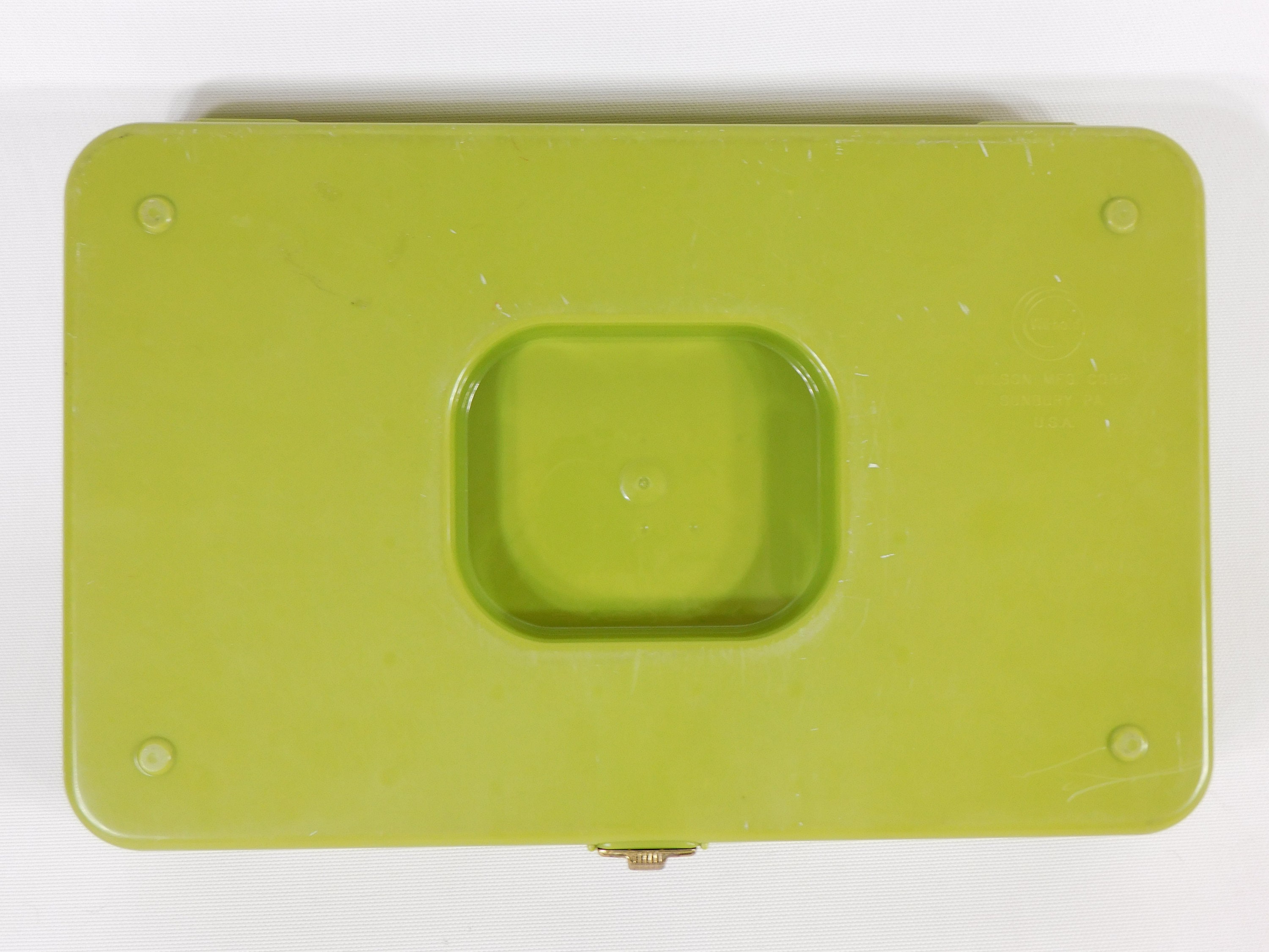 Vintage Wilson Sewing Box Thread Box Lime Green Holds 48 Etsy