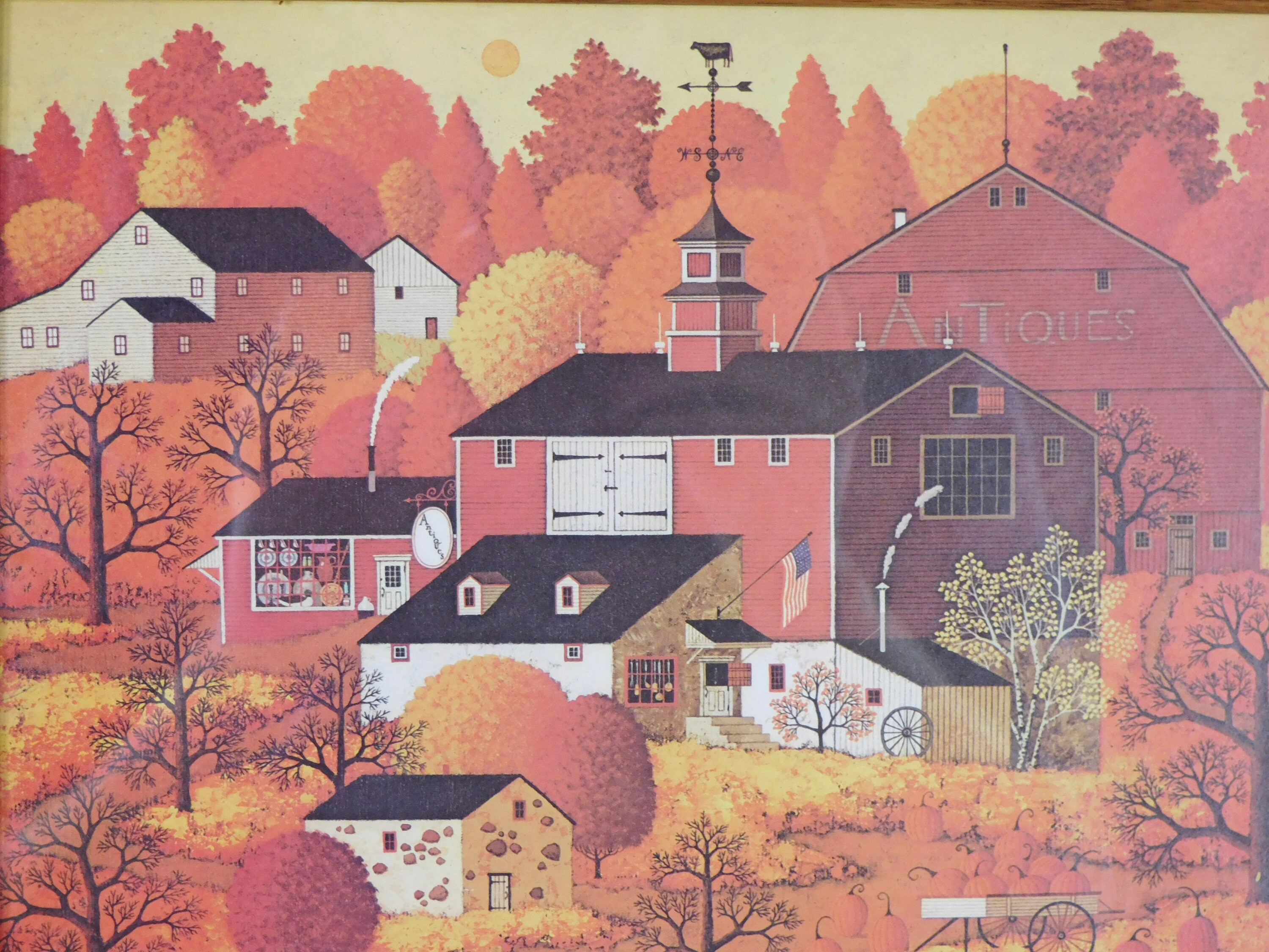 Charles Wysocki Framed Print Four Seasons Fall / Autumn Rare Etsy.