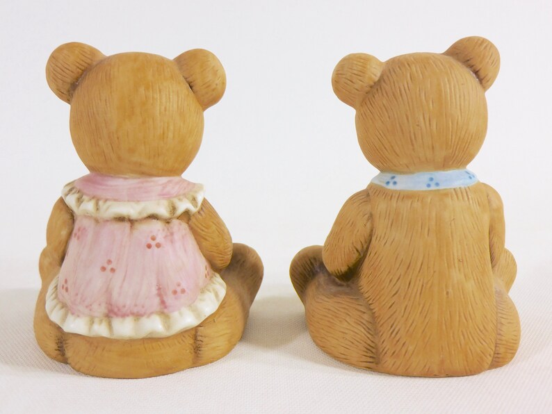 Home Interiors Bears HOMCO Bear Figurines Boy and Girl Bear Etsy