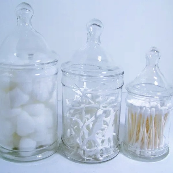 Assorted Sizes, Apothecary Jar, Candy Bar,  Candy Jar, Clear Glass Canister, Your Choice of Size, Display Jar, Storage Jar, Kitchen Jar