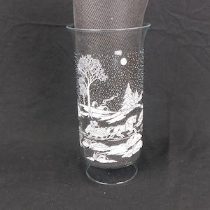 Winter Wonderland Painted Candle Holder Shade, Hurricane Shade, Replacement