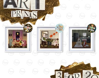 Awpensive’s Wallace and Gromit Art Prints