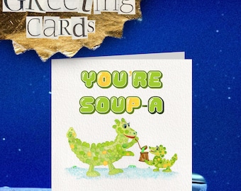 Awpensive’s ‘Clangers, Soup Dragon’ Greeting Card