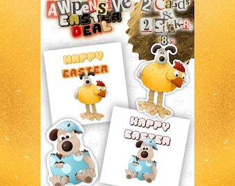 Awpensive’s Gromit Easter Card & Sticker Collection