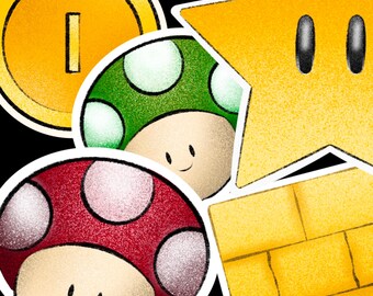 Awpensive’s Mario themed Stickers