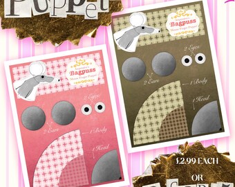 Awpensive’s ’Bagpuss Finger Puppet Mice’  Craft Kit