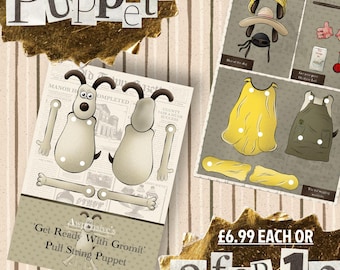 Awpensive’s ‘Gromit’ Pull String Puppet / Paper Doll