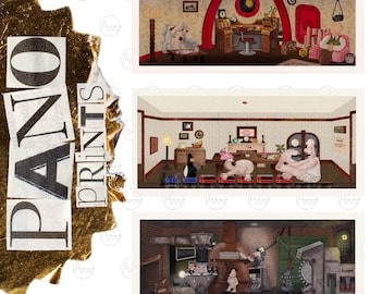 Awpensive’s ‘Wallace and Gromit,’ Panorma Watercolour Art Prints