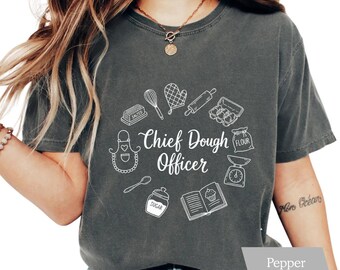 Comfort Colors Funny Baking Shirt, Chief Dough Officer Tee, Gift for Bakers, Baking Mom Gift