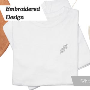 Gestickter Abbildung 8 Seilknoten, Natur Liebhaber Tshirt, Segelboot Tshirt, Geschenk für Kletterer, Bergsteiger, Bootsliebhaber, Gildan 5000 Tshirt
