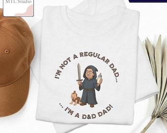 DnD dad Gildan Tshirt | I'm Not a Regular Dad... I'm a D&D Dad | Funny DnD Dad Shirt | Gildan 64000 Tshirt