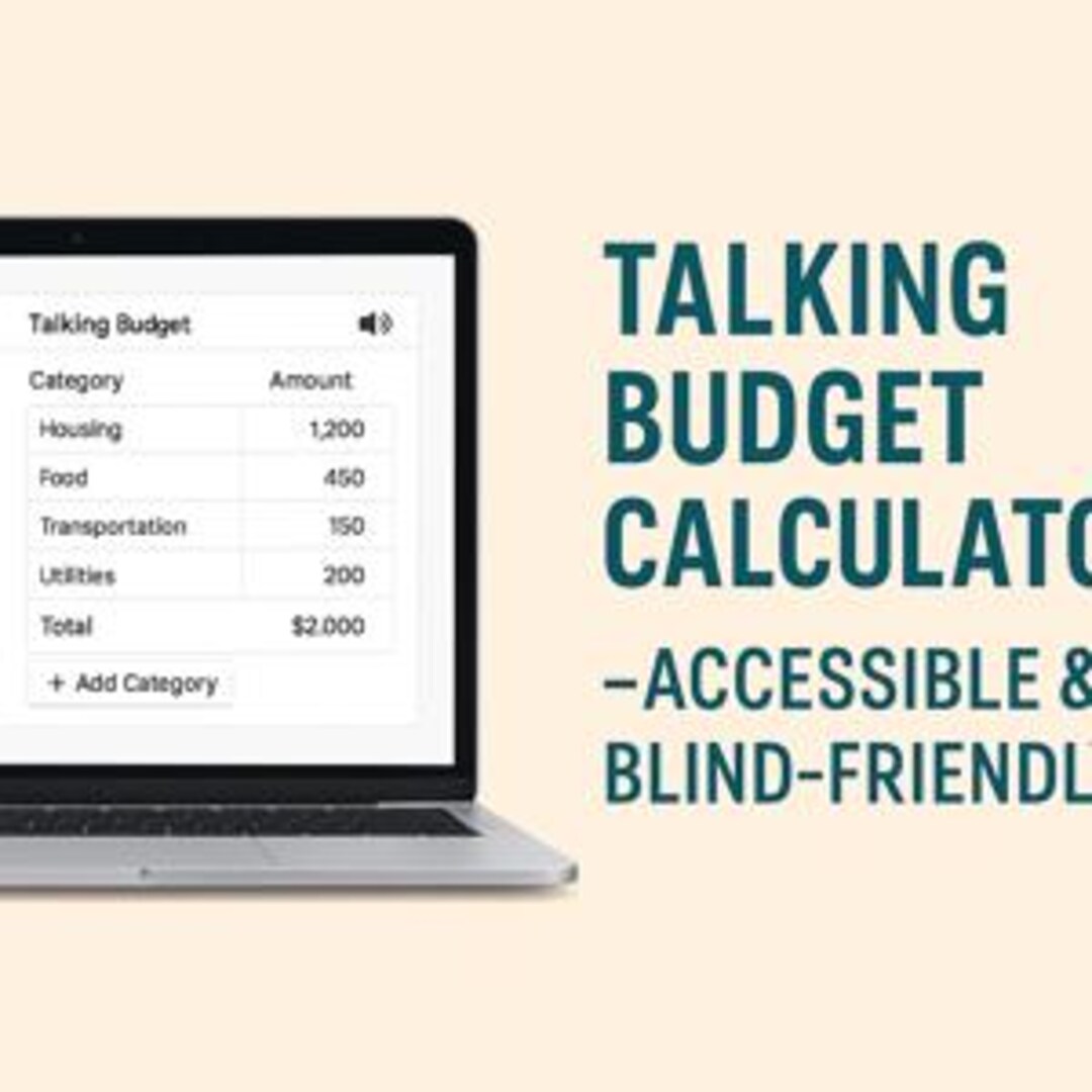 Accessible Talking Budgeting Calculator for Blind, Visually Impaired ...