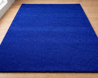 Royal Blue Solid Area Rug | Modern Minimalist Carpet | Soft Plush Floor Rug for Living Room, Bedroom & Home , Office | Soft Cozy Floor Decor