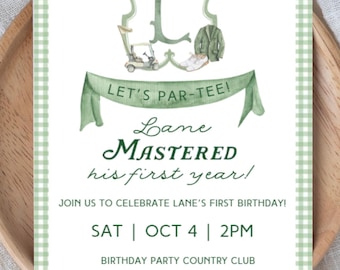 Mastered First Year Birthday Invitation