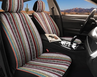 Fundas para asientos de coche Baja Saddle Blanket, juego completo Boho Western, ajuste universal