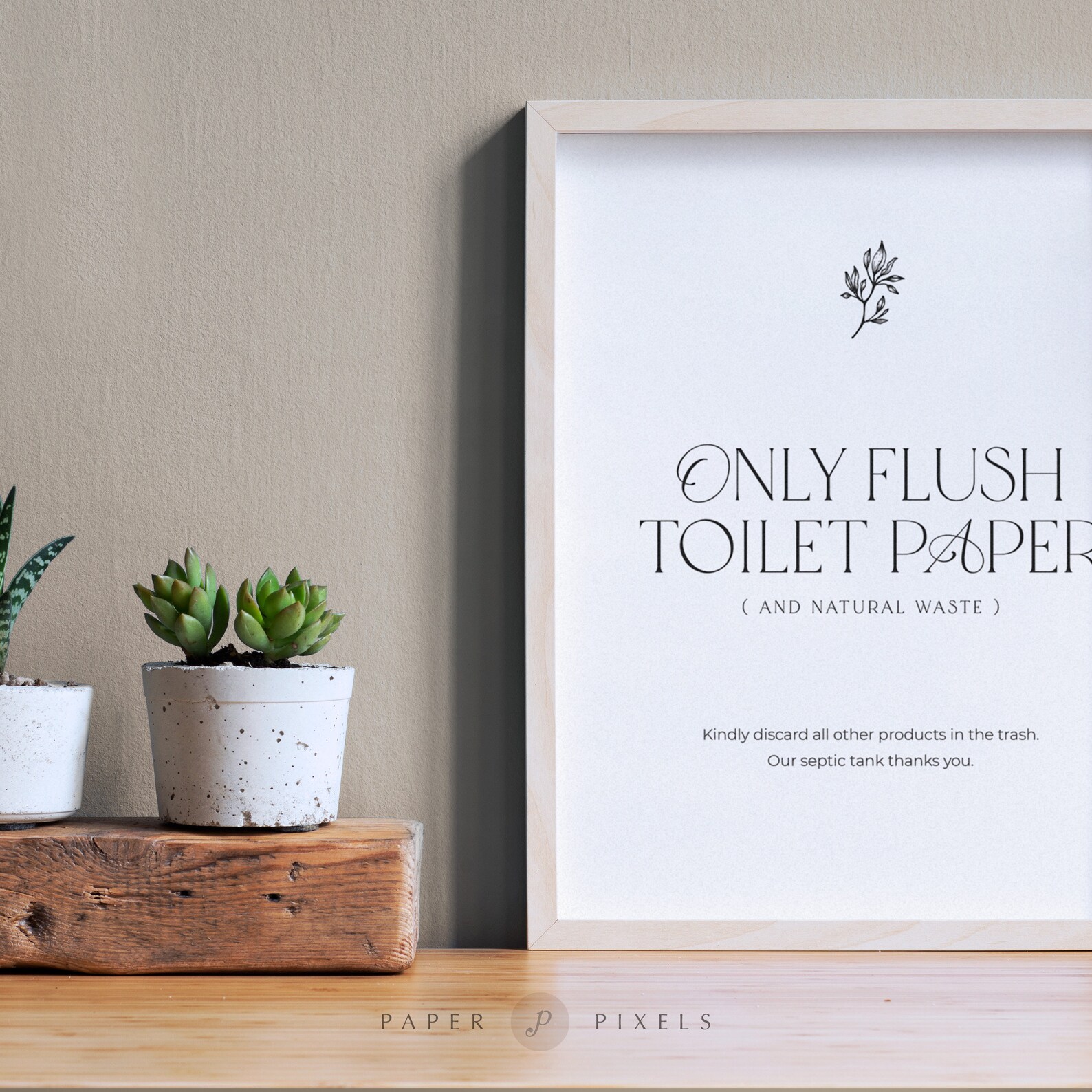Airbnb Toilet Sign, Airbnb Host Printable, only Flush Toilet Paper
