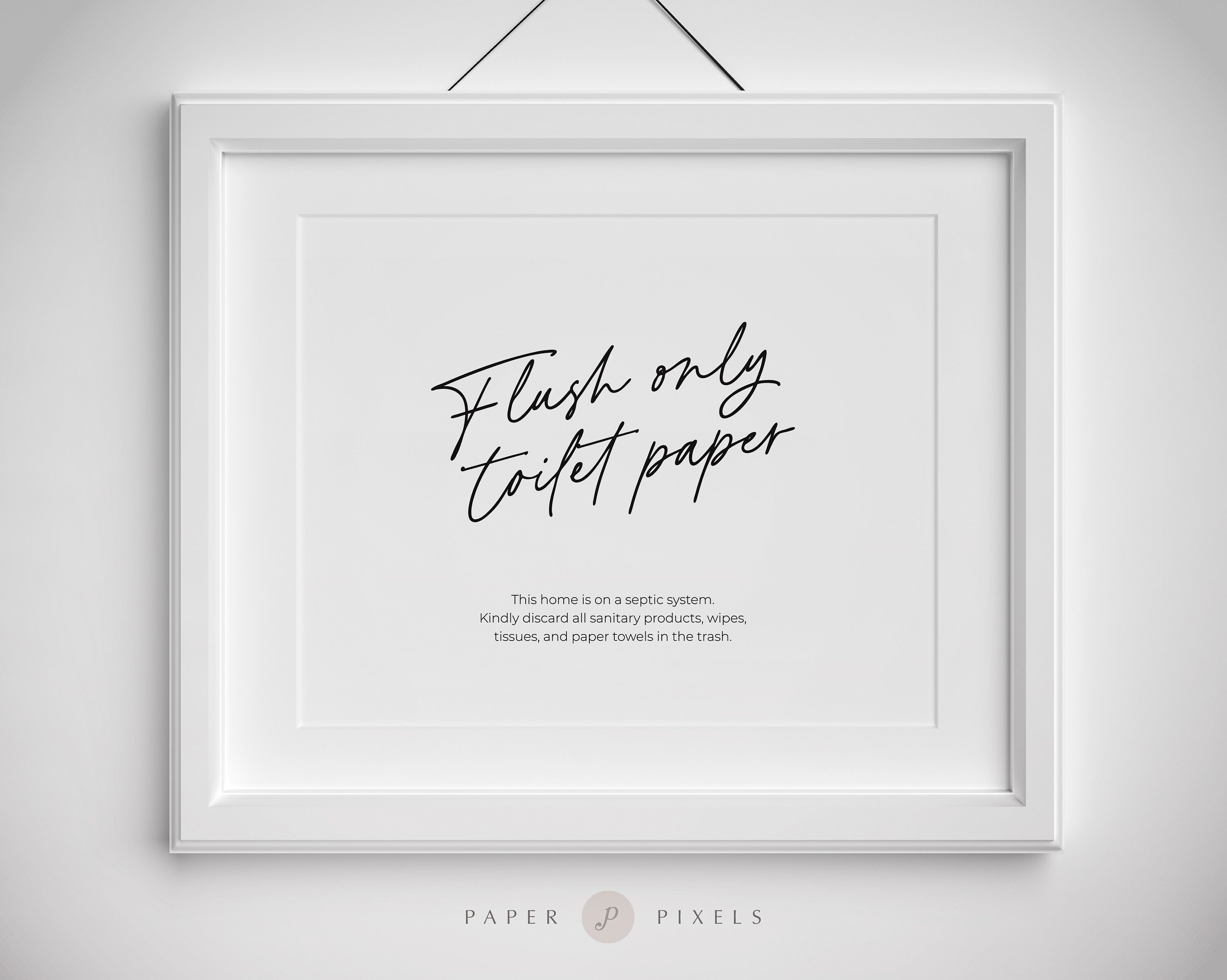 Flush Only Toilet Paper Printable Bathroom Sign for Septic Etsy Australia