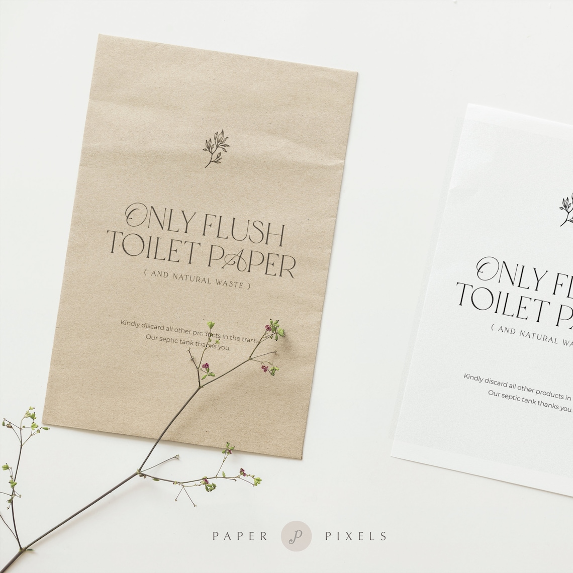 Airbnb Toilet Sign, Airbnb Host Printable, only Flush Toilet Paper