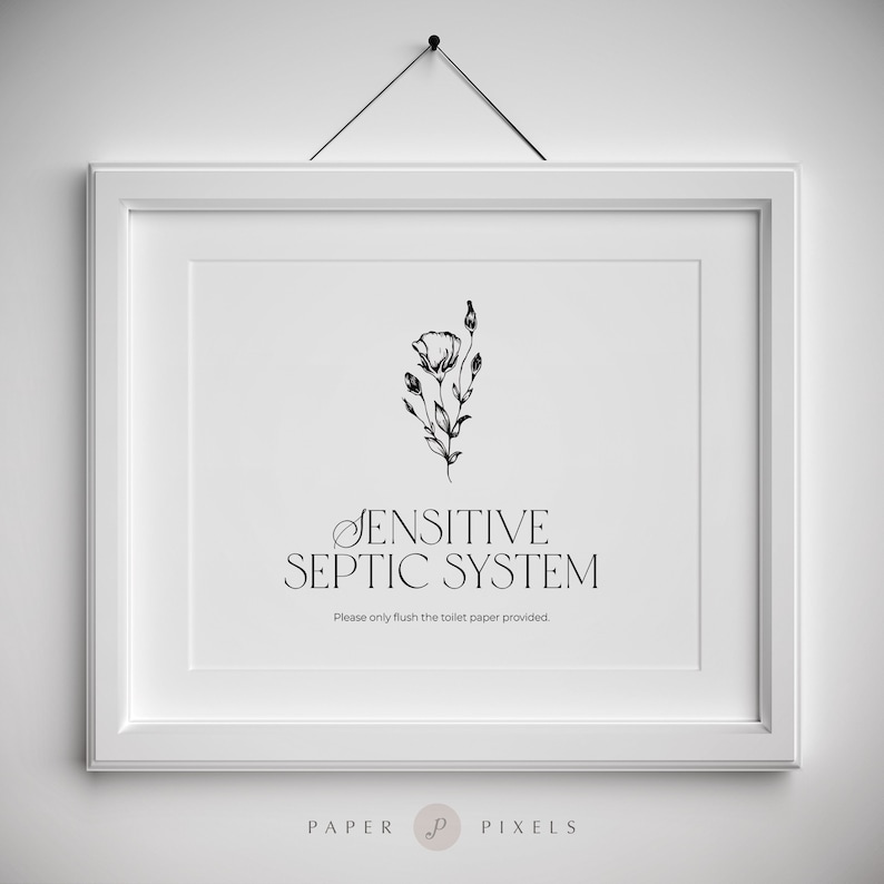 Septic Tank / Septic System Sign Printable sensitive Septic System