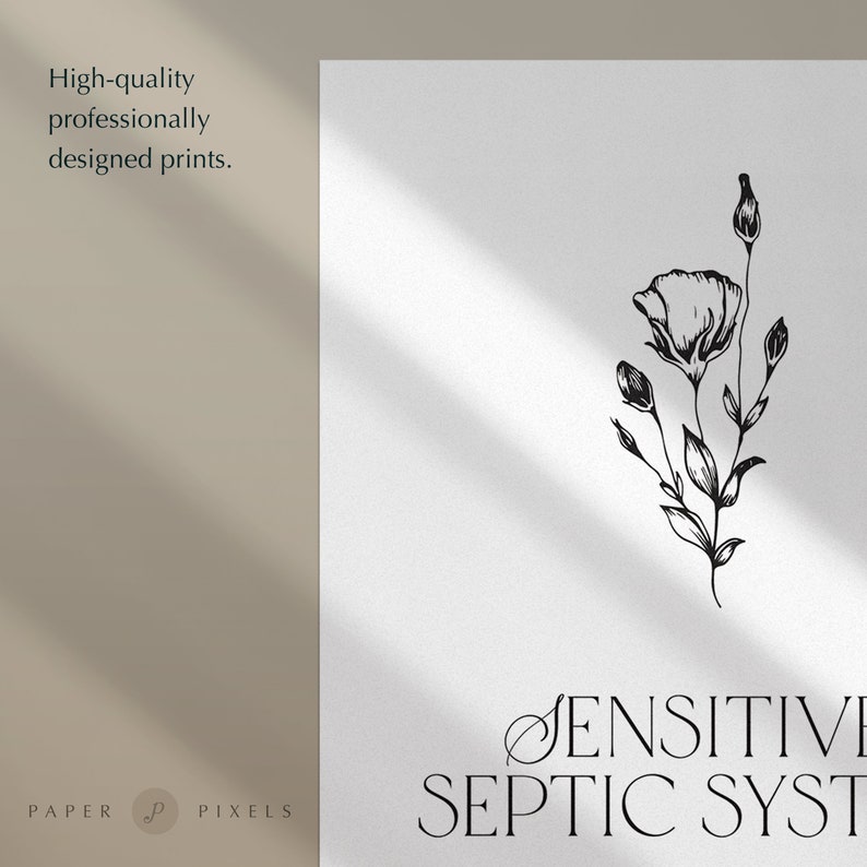 Septic Tank / Septic System Sign Printable sensitive Septic System