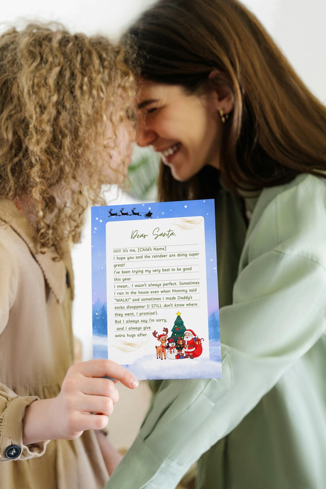 Editable Letter to Santa Template – Kids Christmas Wish List (digital ...